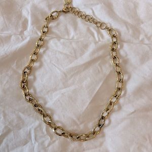 Stella and Dot gold link chain necklace